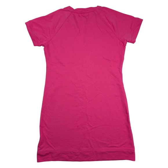 Juicy by Juicy Couture Terry Logo T-Shirt Dress Medium Pink Barbiecore Preppy - Picture 7 of 8